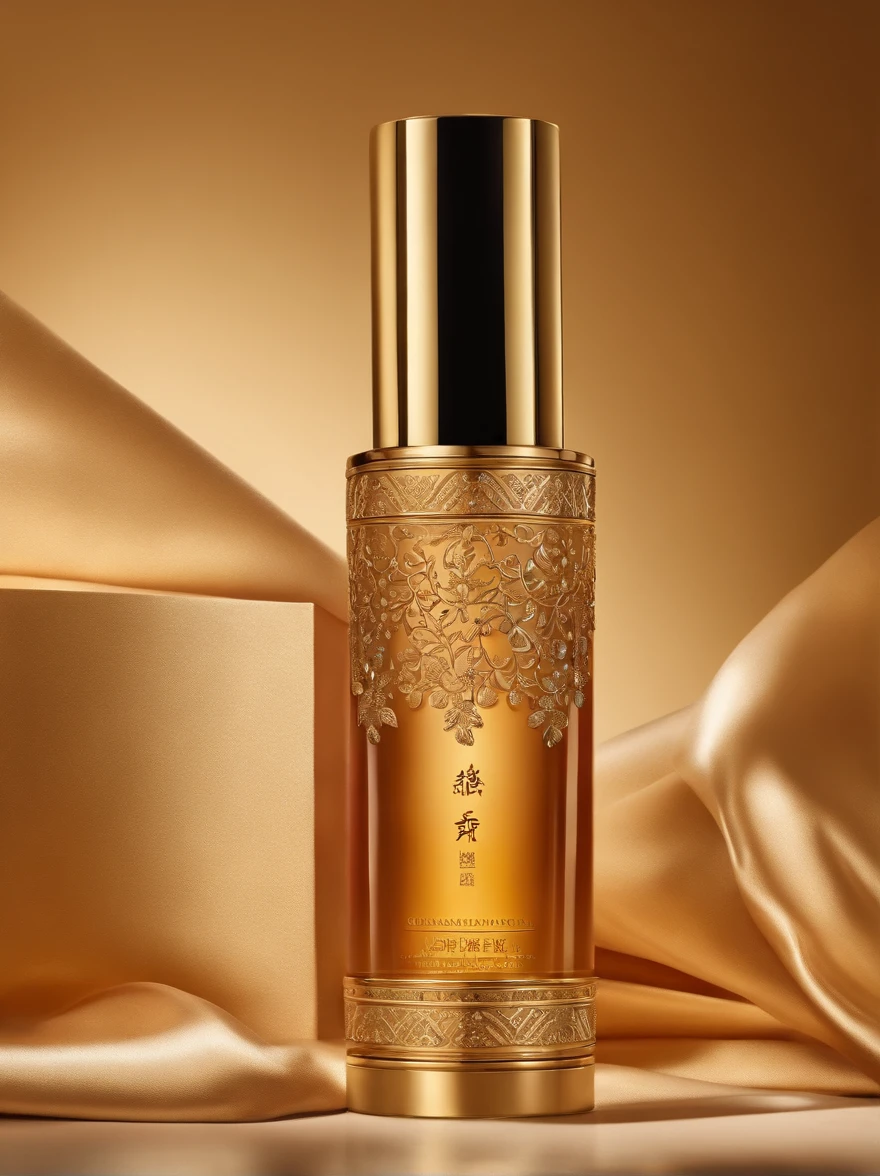 (best quality,4k,highres,masterpiece:1.2),ultra-detailed,realistic:1.37,chinese style,makeup packaging,packaging design,lipstick packaging,matt,luxurious golden details,elegant floral patterns,chic color combination,deep purple and light amber colors,traditional motifs,ornamental details,subtle texture,premium materials,cultural elements,artistic composition,vivid shades,exquisite craftsmanship,polished finish,soft velvet touch,modern twist,unique aesthetics,harmonious balance,sophisticated allure,distinctive appeal,meticulous attention to detail,alluring presentation,celebration of femininity,dimmed elegance,fusion of tradition and modernity,perfect color saturation,attention-grabbing design,glossy accents,luxury packaging,meticulously embossed patterns,opulent appearance,asian-inspired elements,serene beauty,eye-catching artwork,high-end aesthetics,rich cultural heritage,spellbinding charm,powerful visual impact,delicate color gradients,innovative conceptualization,eye-catching logo design