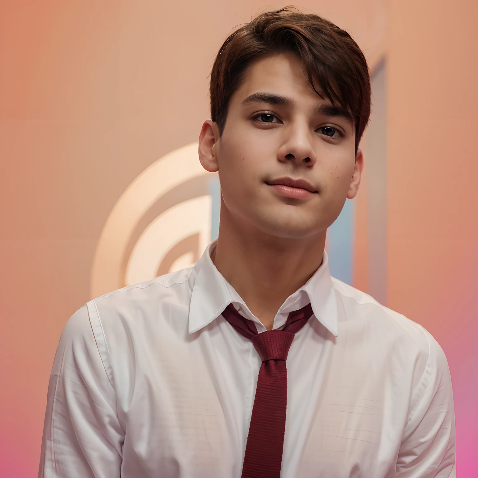 Cute handsome boy and colour background and 8k resulation