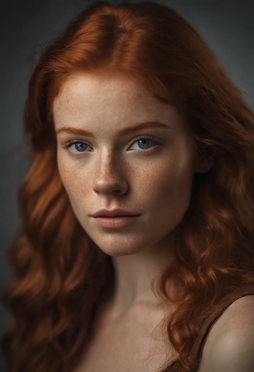 photo of beautiful age 21 girl, ginger hair, freckles sexy, beautiful, close up, young, dslr, 8k, 4k, ultrarealistic, realistic, natural skin, textured skin
