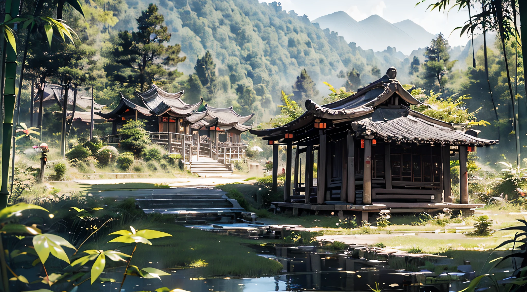 Zhuang villages and dense bamboo forests