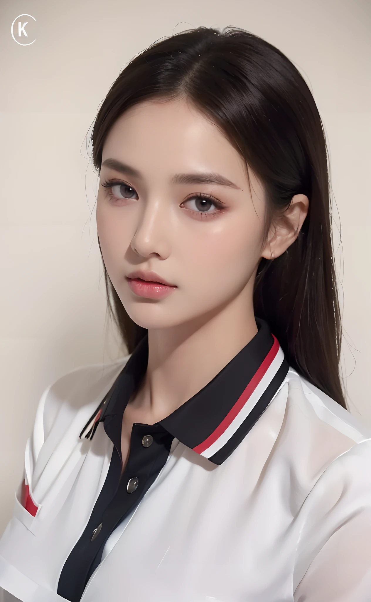 ((Best quality, 8k, Masterpiece :1.5)), Sharp focus :1.4, A sexy girl 20 years old with perfect figure :1.6, Slender abs :1.3, vietnamese , ((K-Pop idols)), Raw photography、full body, ((Naked)), 超A high resolution, full body, fair white skin、shiny white skin、(wavy blonde hair)、dark brown hair、dark brown hair、Beautiful eyes with random colors、very thin lips, finely detail、elongated eyes、pale pink blush、long eyeslashes、Beautiful double eyelid、Lighting that emphasizes beautiful skin、Lustrous skin 2, ((Layered long hair, Big breasts :1.3)), open shirt show , (detailed ), ((Naked)), Naked, ((detailed pantyhose )), ((detailed breats )), (detailed ) office:1.4, luxury office, Highly detailed face and skin texture, Detailed eyes, Double eyelid