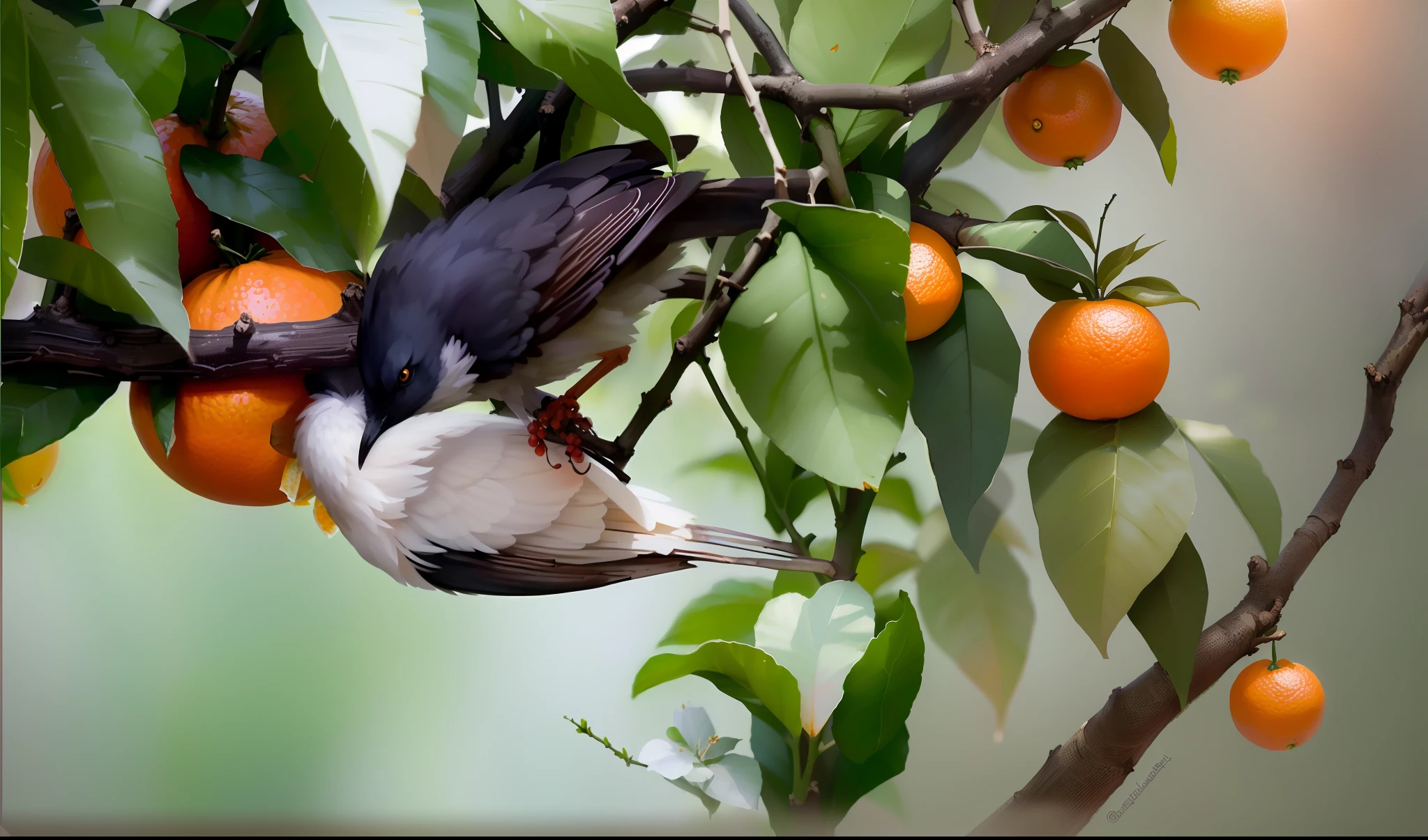 Oranges that grow on trees,