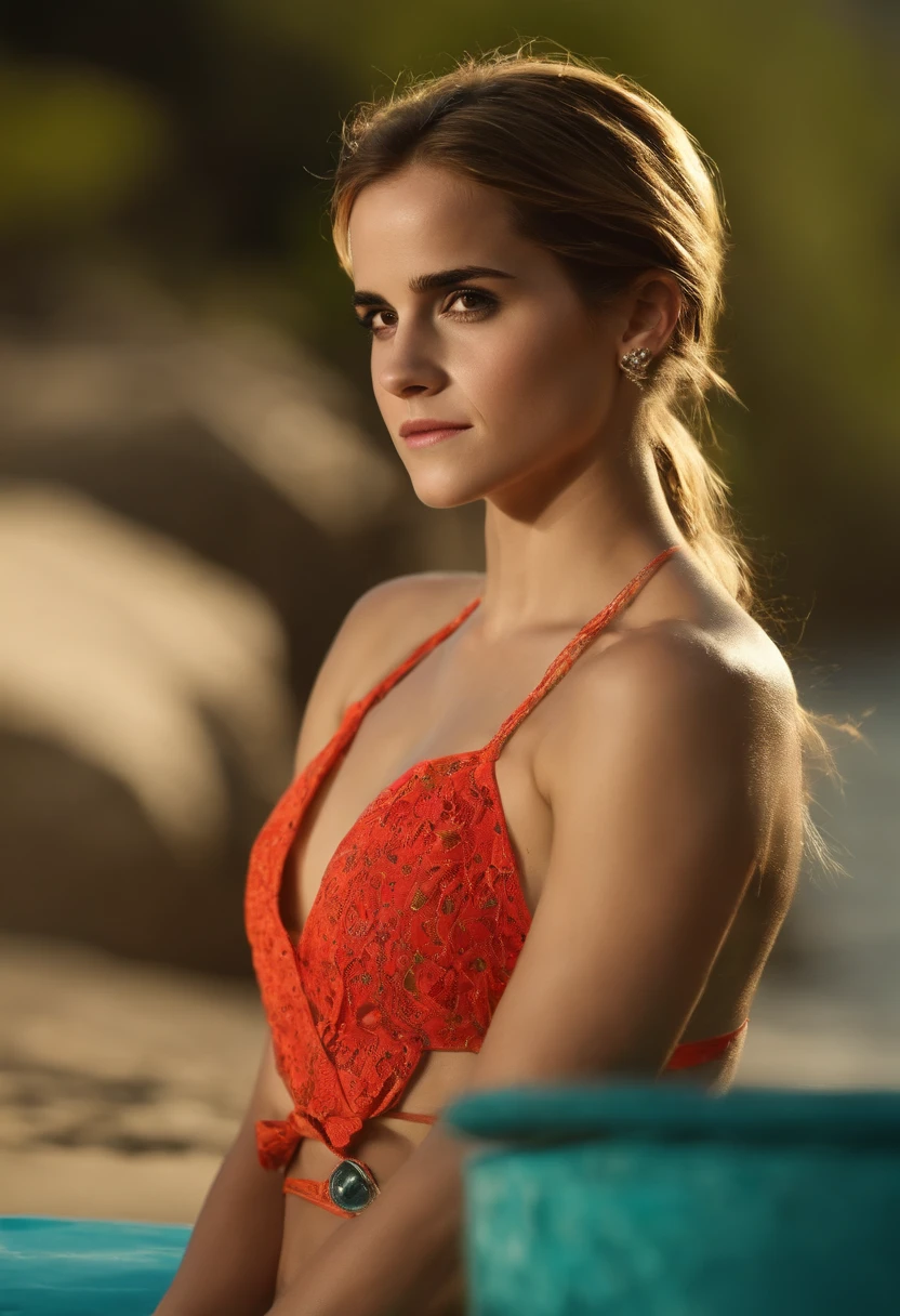 Emma Watson, young, bikini, topless