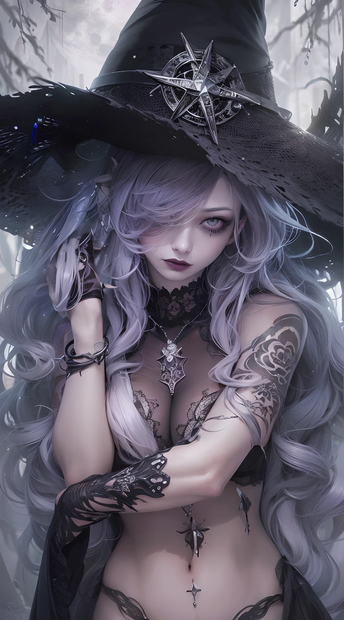 delicate wrist with a silver bracelet