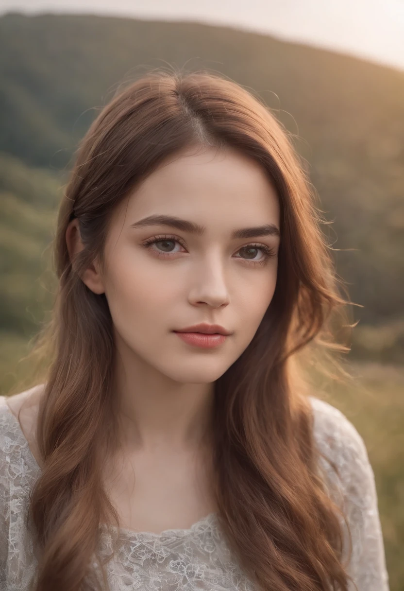 Highest image quality, Outstanding details, Ultra-high resolution, The best illustration, highly condensed 1girl, with a delicate and beautiful face, In the background is a rural area with beautiful scenery