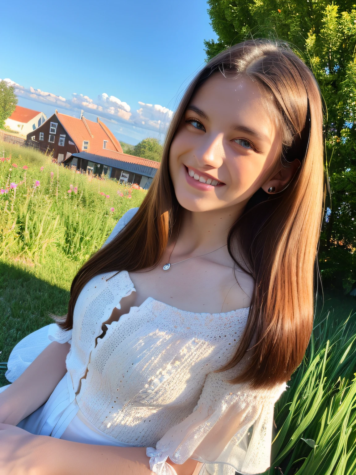 master piece,8k,(master piece,photorealistic:1.5),(master piece,ultra high resolution:1.5),(master piece,best quality,ultra detailed:1.5),dutch angle,
beautiful girl,ager,light smile,revealing clothes,outdoors,
