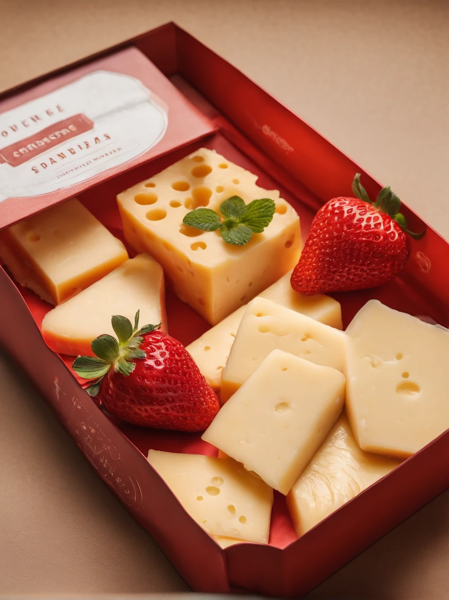 packaging design,Cheese packaging,Strawberry hashtag