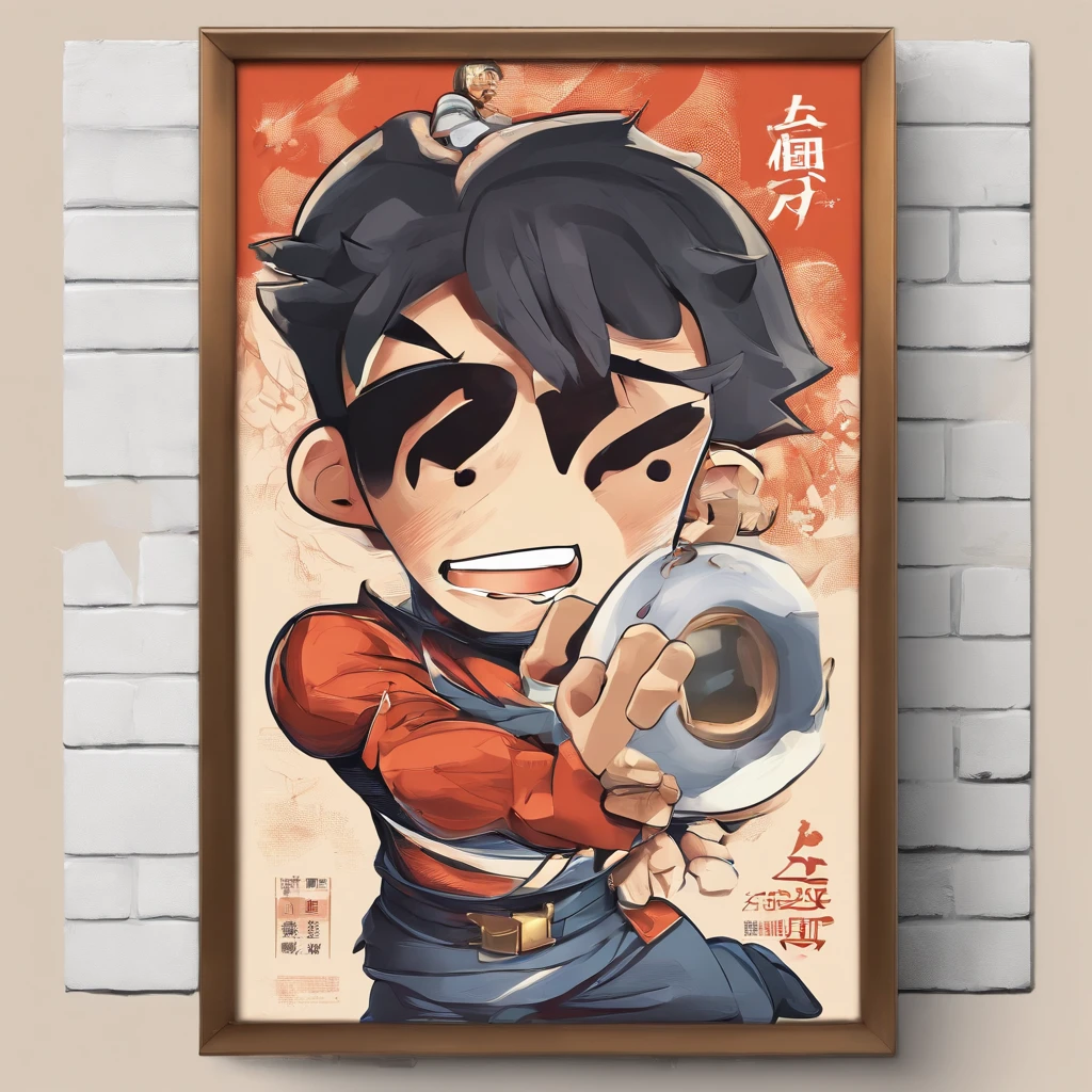 There was a boy holding a billboard in his hand,daoshu, 千 葉 雄 大, Fire punch, komono, zmonzheng