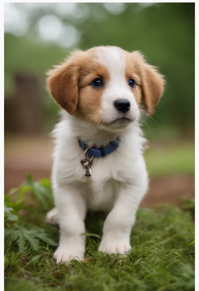 Cute puppy scared of lightning