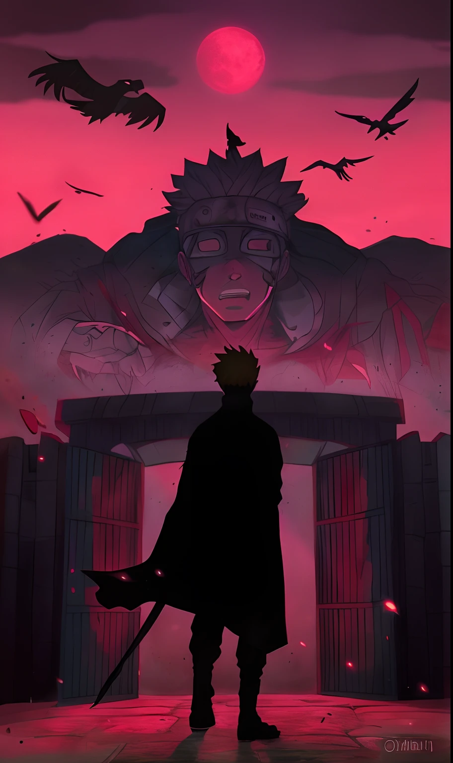 Sukuna of Jujutsu kaisen in front of the malevolent shrine(Domain expansion)