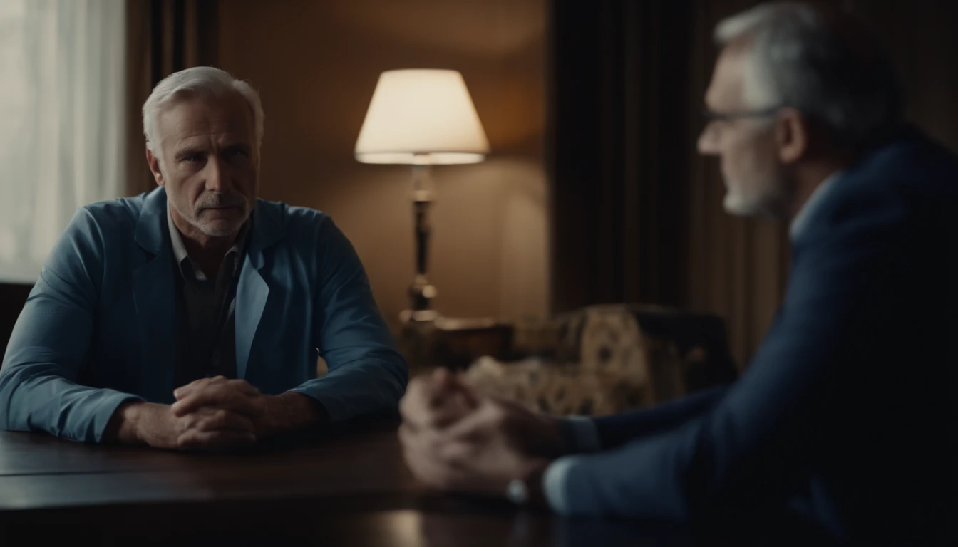 sad man talking with doctor