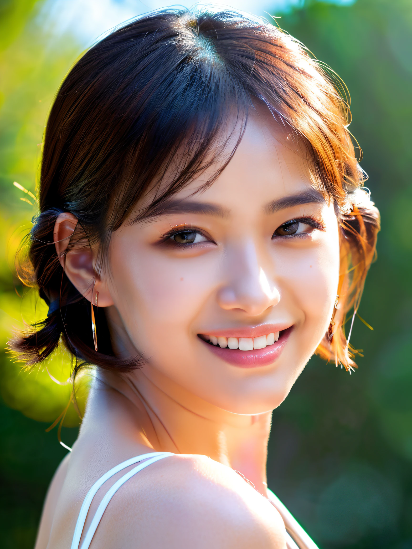 master piece,8k,(master piece,photorealistic:1.5),(master piece,ultra high resolution:1.5),(master piece,best quality,ultra detailed:1.5),
beautiful girl,10's,light smile,outdoors,