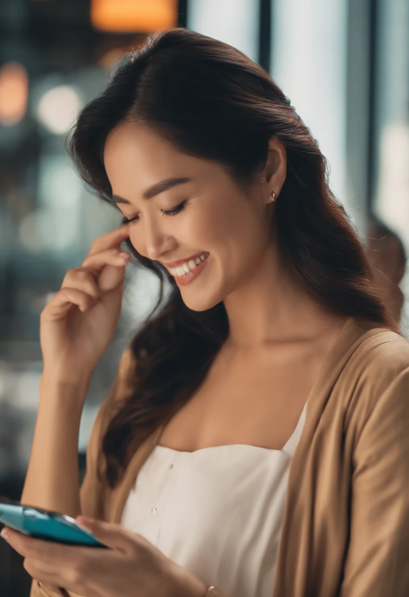 stock investment chart background
woman
smile
Japanese
look at phone