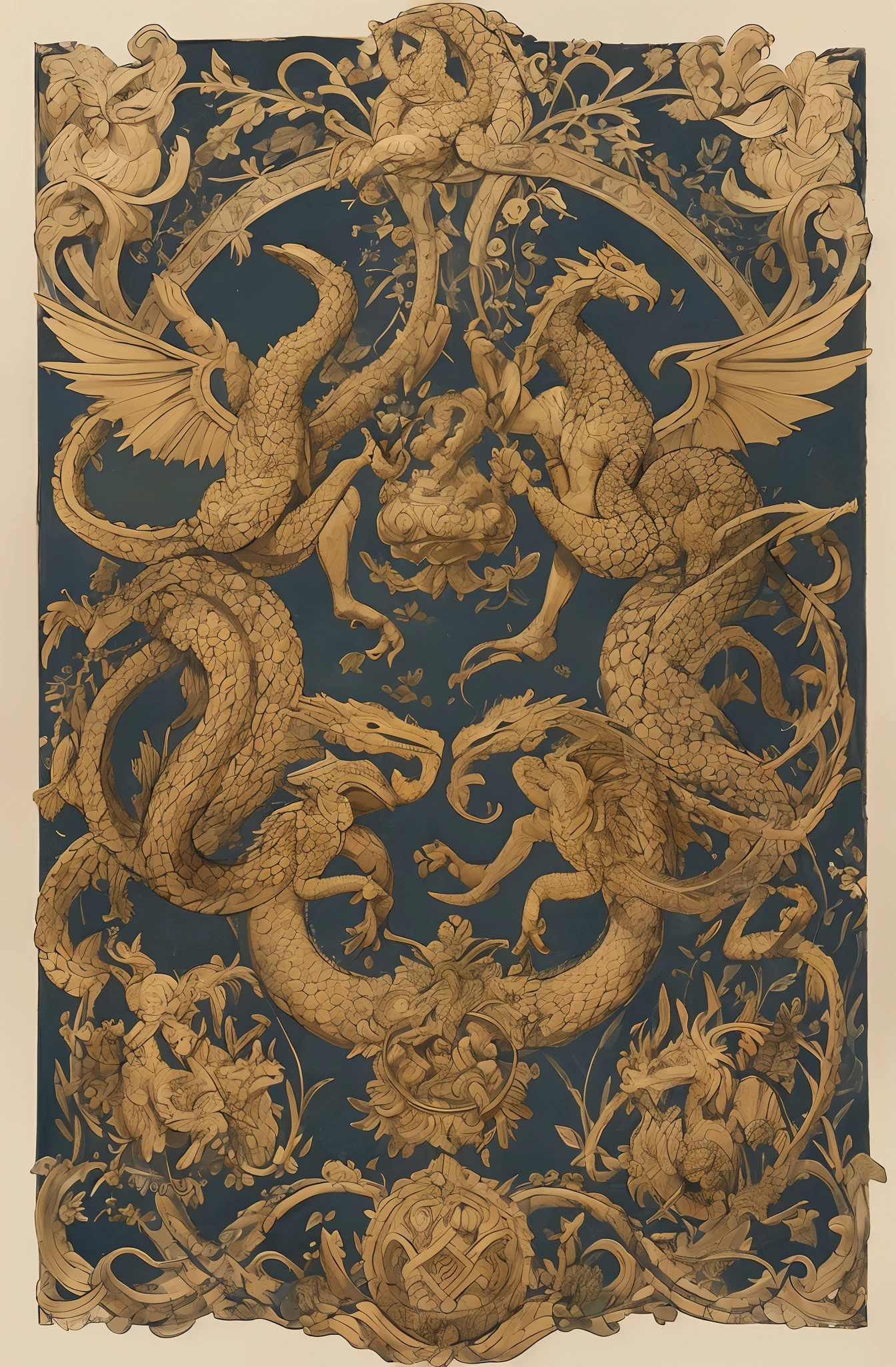 Erstellle eine chimere. It is said to have the head of a king cobra, The upper body of a monkey, The wings of a dragon, die beine als tentakel und einen Harnisch