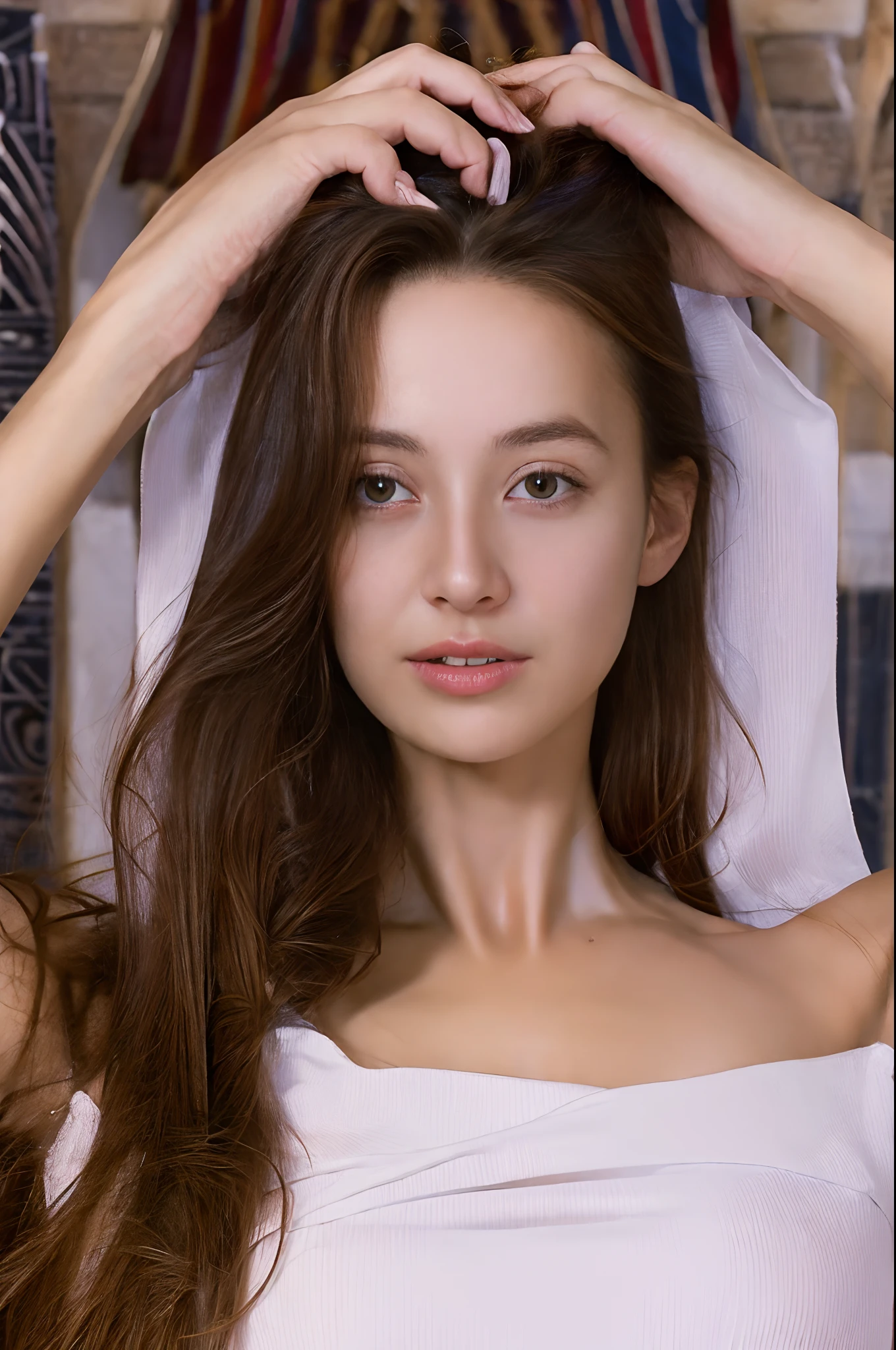 Araphed woman in white dress with baby, Toddler with Jesus, in a high renaissance style, in a renaissance style, Portrait of the Virgin Mary, Virgin Mary, Queen of Heaven, Realistic Renaissance portraits, maternal photography 4 k, Medieval portrait, Renaissance portraits, in renaissance style, Royal portrait, majestic saint woman, Beautiful pictures, Portrait of a princess