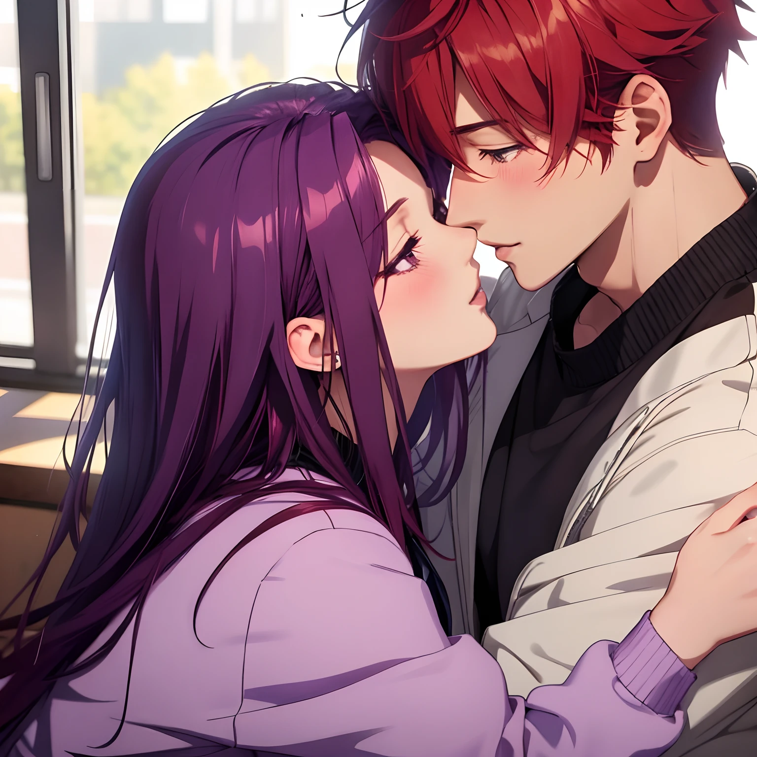 zero two, 1girl, zero two naked_shirt,vest_print:, izuku from bnha, izuku and zero two being a lovey dovey couple very affective in a beach, izuku with pants and pullover, love , happy, ,1girl,, ,sitting, standing, french kiss, kissing, 1boy, couple, husband and wife, happy, romantic kiss, passionated kiss, hug, pregnan zero two