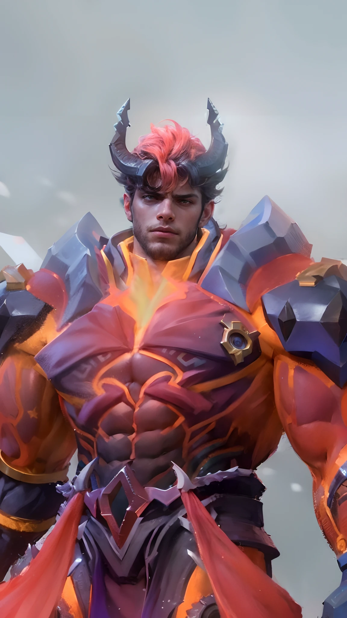 (Intricate Details, Masterpiece, Best Quality, High Resolution, 8k), (1man), (male:1.2), mature, dandy face, finely detailed eyes and face, toned body, masculine appeal, commanding presence, hot stud, bulging biceps and triceps, well-developed quadriceps and hamstrings, light skin, burgundy straight layered bangs hair, aquamarine eyes,  ornate details,  portrait, solo, half shot, looking down, detailed background, detailed face, (cogpunkai, cogpunk theme:1.1),  tech-mage,   [magic|technology], melding of spellcraft and advanced technology,  intricate [spellcasting clothes|mechanical gear], gear shaped glyphs,  ancient crystals,  [gears|ancient spell],  floating particles,  [innovative|enchanting] aura, high tech vehicle in background,   , finely detailed background, Depth of Field, VFX, young man and handsome