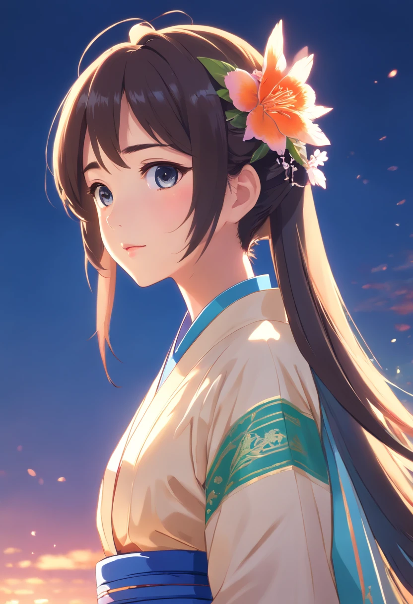 (best quality,4k,8k,highres,masterpiece:1.2),ultra-detailed,(realistic,photorealistic,photo-realistic:1.37),traditional medium,[Chinese hanfu] girl,beautiful detailed eyes,beautiful detailed lips,ornate traditional headdress,exquisite embroidered patterns on clothing,lively and delicate floral decorations,graceful dance-like posture,ethereal atmosphere,soft natural lighting,vibrant colors,harmonious and elegant background,subtle gradient color scheme.