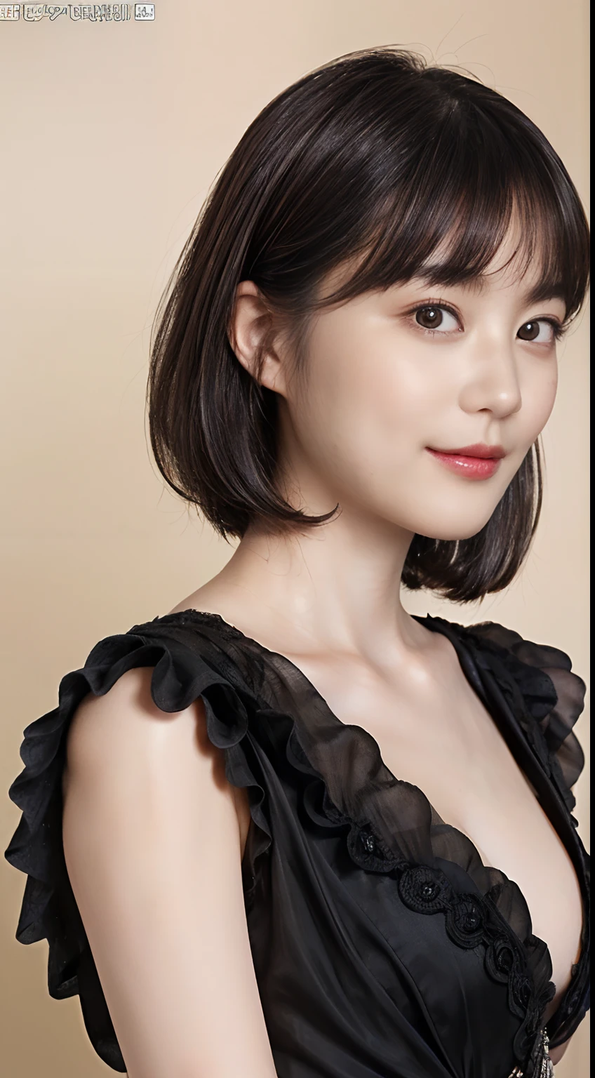 (8k, RAW Photos, Highest quality, masterpiece:1.2), Super detailed, Super Resolution, (Realistic, Realistic Photo:1.37), Portraiture, High-definition RAW color photos, Professional photos, 非常に詳細で美Shii, 非常にDetailed, 8k wallpaper, 素晴らShii、Detailed, Large file size, Official Art, highly detailed CG unity 8k wallpaper, 非常にDetailed美Shii女の子, 非常にDetailed顔, 非常にDetailed目, 非常にDetailed肌, 非常にDetailed指, 非常にDetailed鼻, 非常にDetailedDetailed口 , Perfect Anatomy, 非常にDetailed背景, Very fine clothing, One girl, (20:1.2), 20th Generation, cute girl, Realistic body, , Fair skin, Glowing Skin , The body is slim, Handsome body, Black Hair , short hair, (Blunt bangs:1.2), smile, cute, like々Shii, cute face, Realistic Face, Delicate eyes, Droopy eyes, lingerie, See-through, Earrings, View your viewers, Cowboy Shot, Look forward, Standing posture, Opposition, Dynamic Lighting, (mighty big breasts:1.2), Cowboy Shot