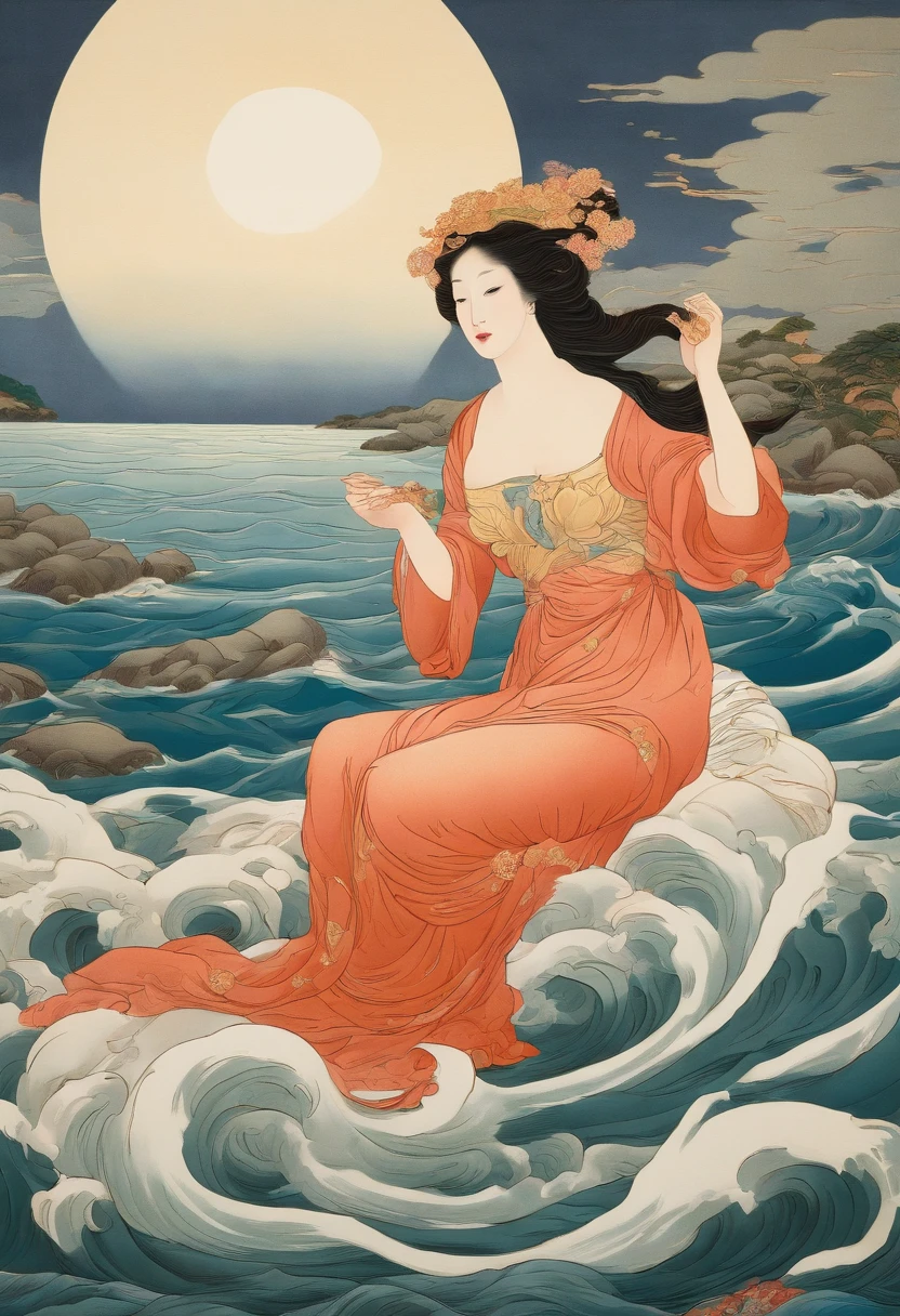 The Birth of Venus、ukiyoe painting