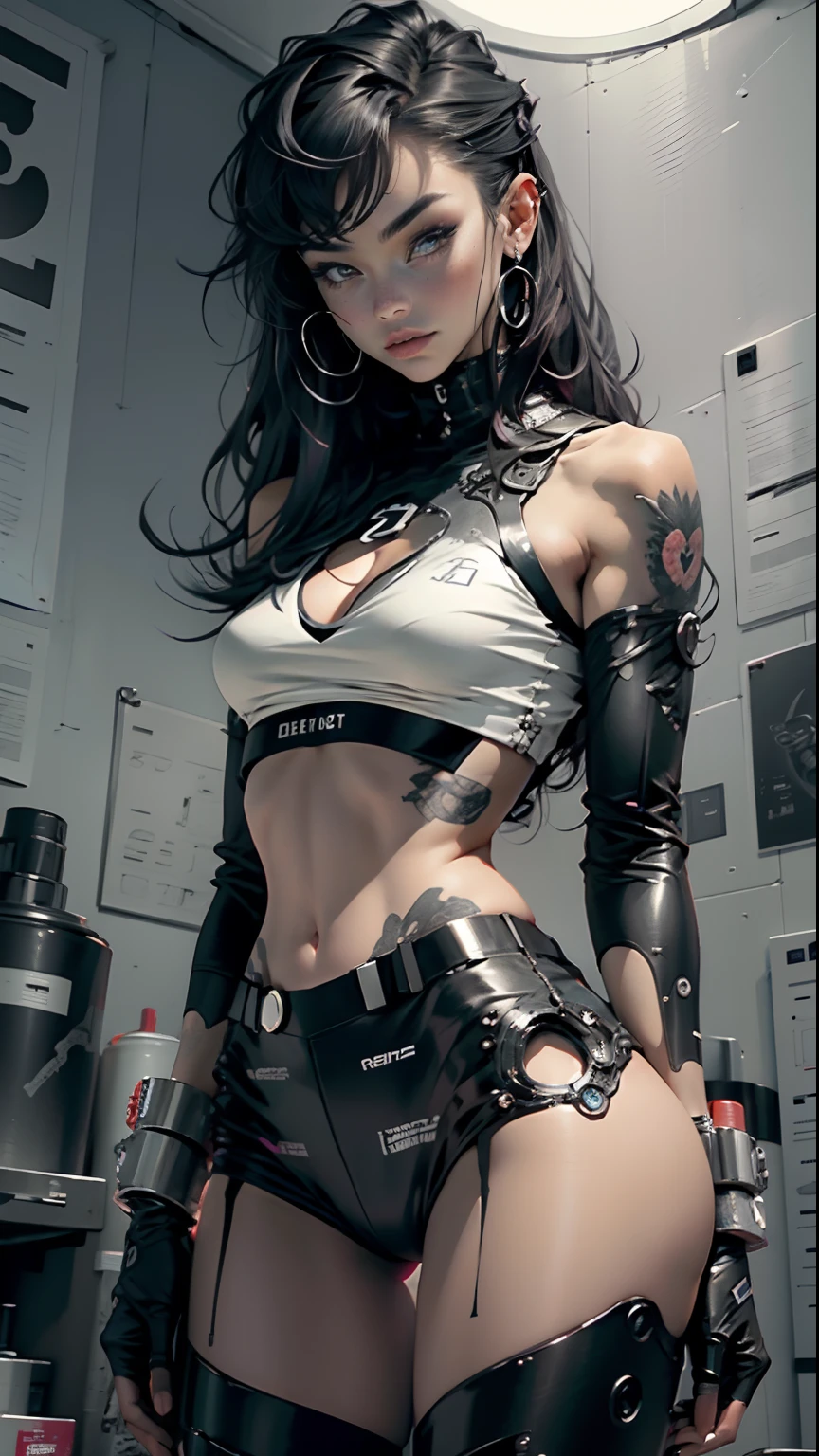 Woman's body defined thick thighs cybernetic parts of the body , roupas íntimas curtas A tattoo that inspires power and sensitivity, Related to the Law of Attraction, Convient aux hommes, Something unusual, black and white that would fit a full arm