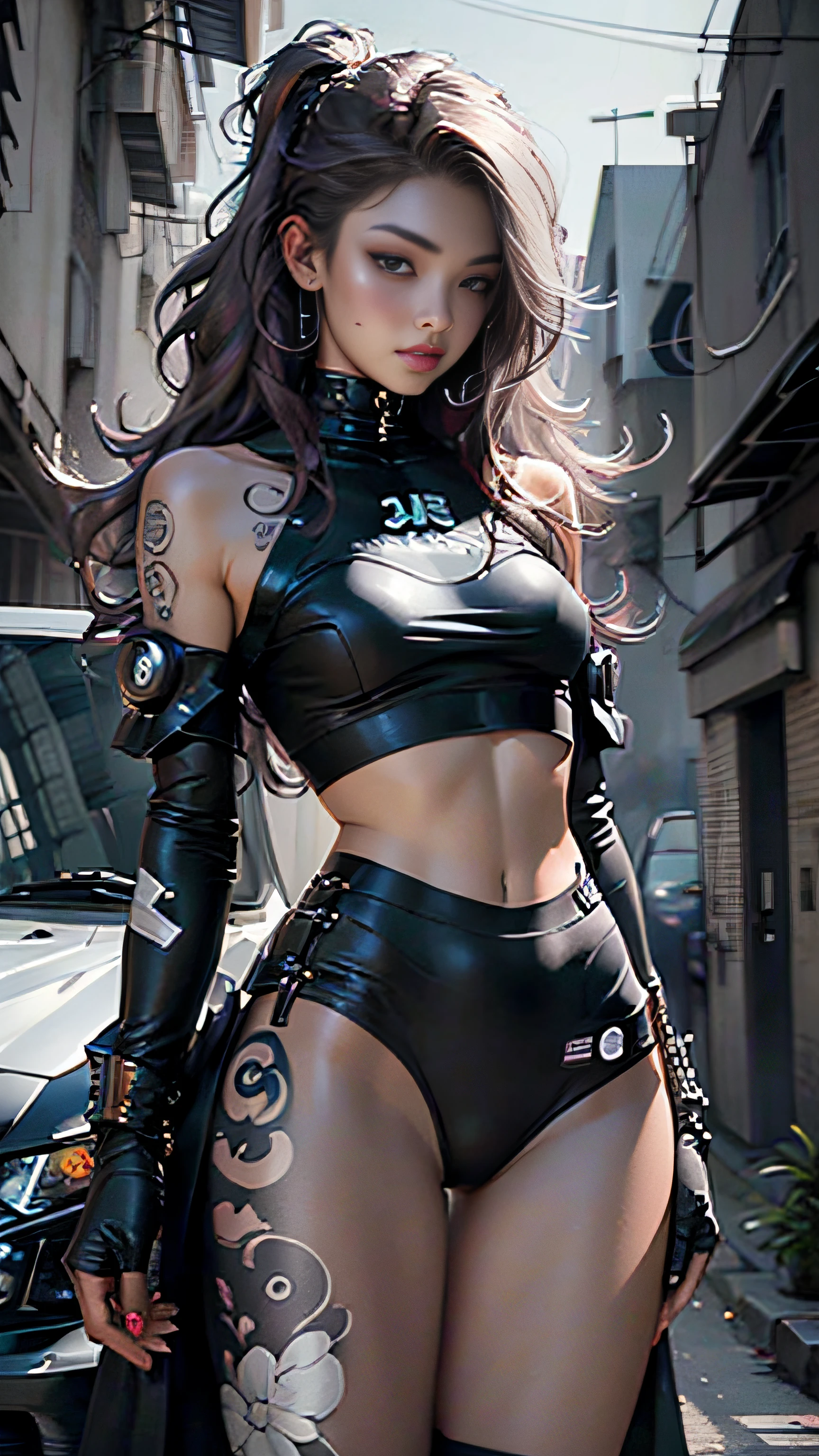 Woman's body defined thick thighs cybernetic parts of the body , roupas íntimas curtas A tattoo that inspires power and sensitivity, Related to the Law of Attraction, Convient aux hommes, Something unusual, black and white that would fit a full arm
