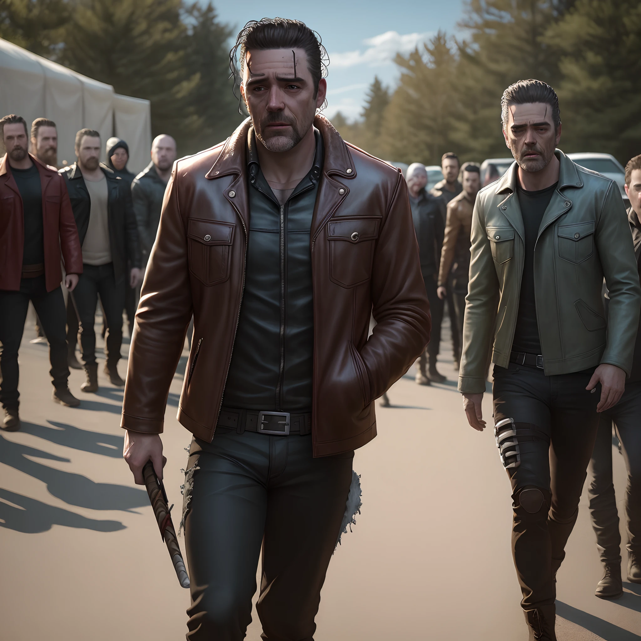 Shane as Negan from the walking dead line up scene