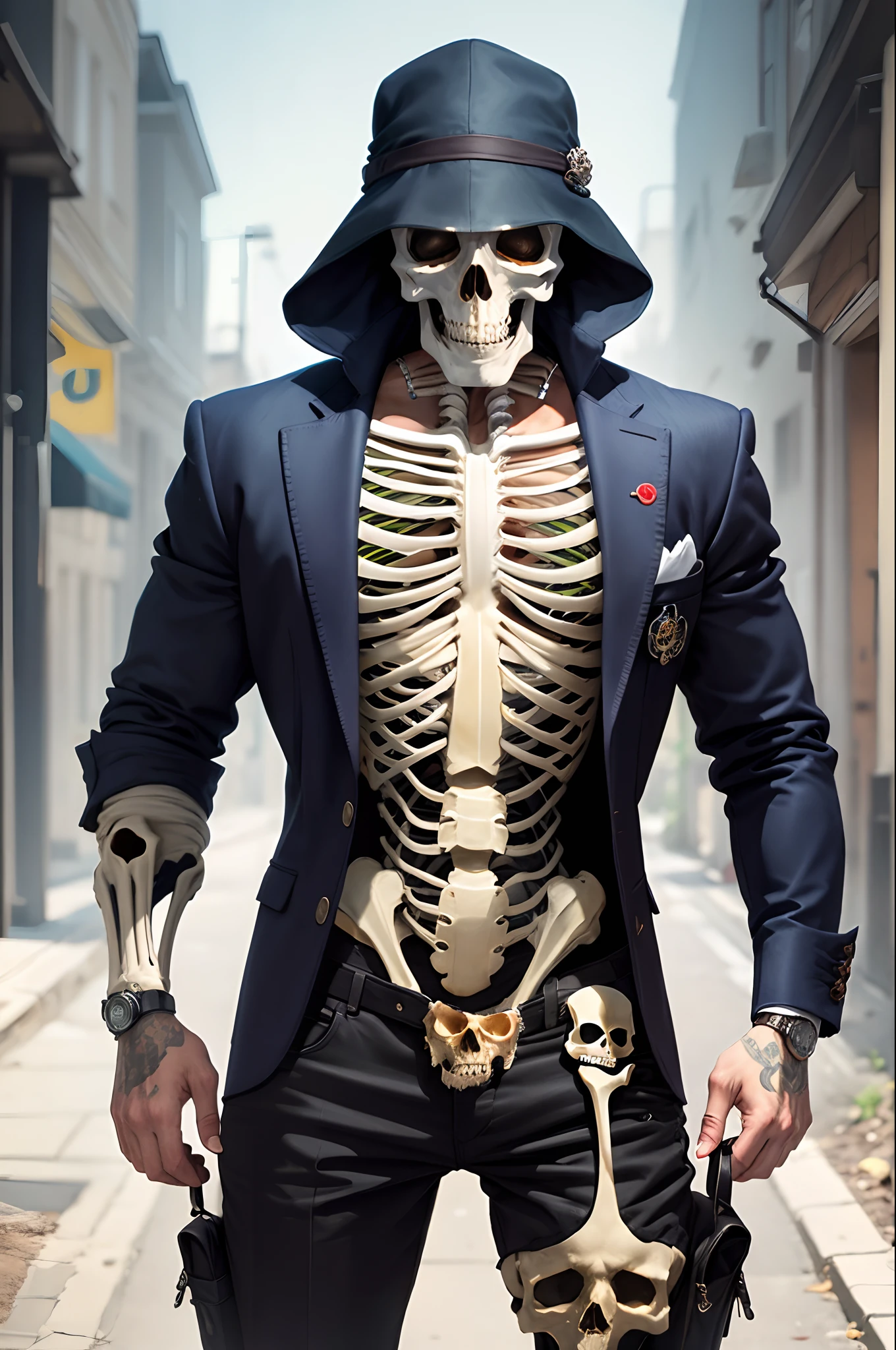 Skeleton gangster