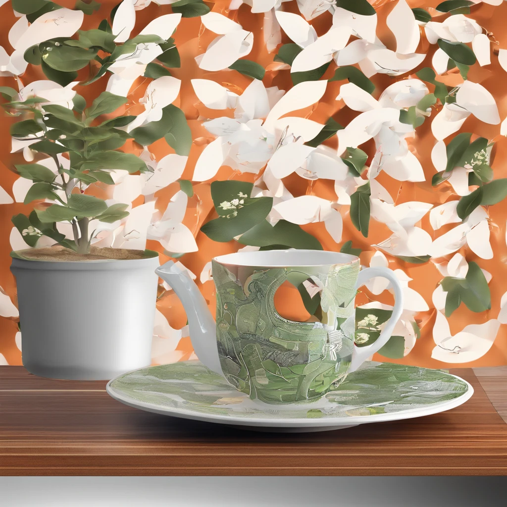 design illustration in tea box outlook,full side view,more than one box