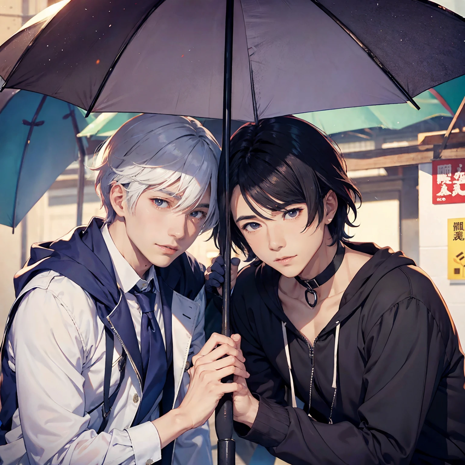 Umbrella between men、gay mal relationship