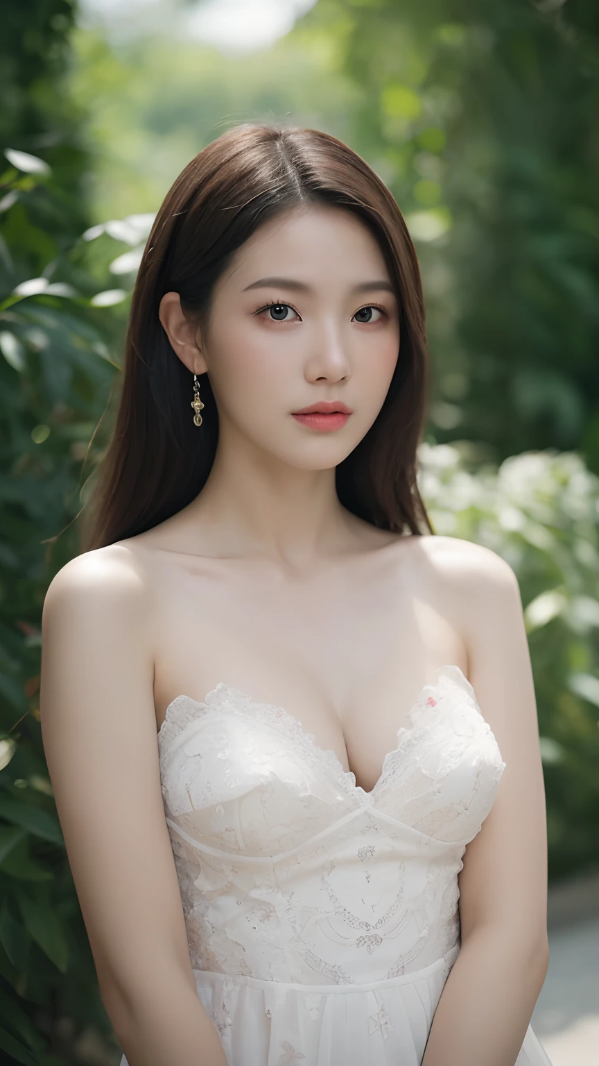 (daydream), 1girl, (breast (upper body)), 1girl, (erotic_, (masterpiece)), pretty young face (Russian) (Asian), (lace dress), adept art, very best quality detailed eyes:1.5, (8k HD graphic, (soft and chill light), best quality detailed ultra highres:1.2 dynamic lighting, artstation, winner photography, volumemetricslighting), (blur background)