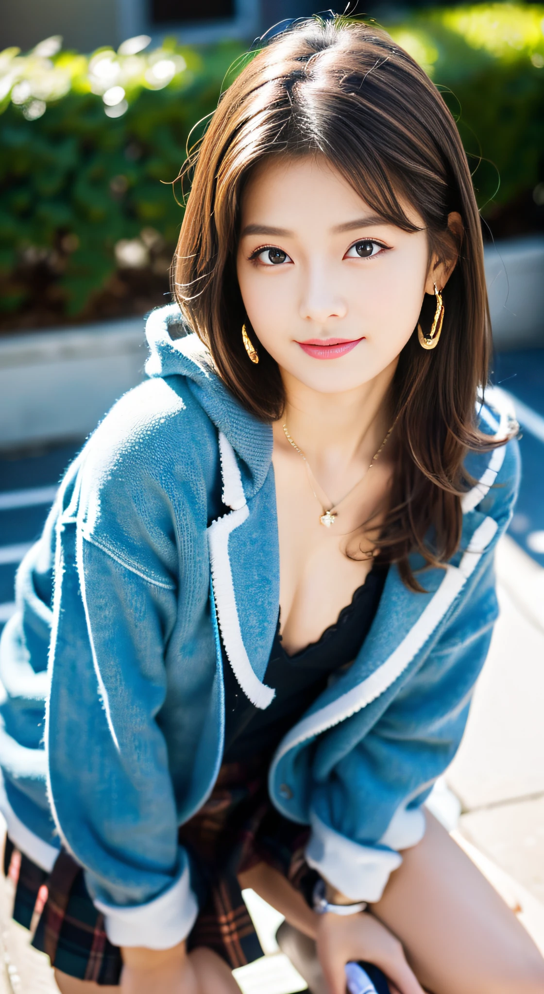 (((32K,very high res, high detailing, highly accurate,Maiden 1:1.5))),Raw photo & realistic atmosphere,beautiful dark blue eyes,Detailed mouth,Glossy lips,Detailed eyebrows,Soft white skin that shines with every detail,,Eyes drawn in detail、Very beautiful eyes with azure eyes,Detailed lips、Very beautiful face,Very well-formed face、Lifelike face,shiny beautiful lips,Beautiful eyebrows,Infinite reality,Best design,(Insanely cute Japan -yeld hischool girl,,Beautifully shaped breasts,Very cute beautiful girl,Little Gilthy body,Outstanding style:1.5),Best Natural Makeup,Japanese ido,Korean Idols,Young sensual idol,Moist eyes,Dark Beautiful Deep Eyes,Beautiful butt,beauty legs,,camel's foot,:1.3),超A high resolution、,Natural and realistic face,Back lighting,Pure eyes are too cute,(((photorealisim,Photograph the whole body))),,Reality Live Action,(Fashionable earrings,,a necklace,A bracelet,gyuru,Glossy nail art,American Street Winter Fashion,outer,Unique skirt,Leather shoes,Calm and fashionable girl,light brown hair,short-hair,独奏,Lori,little smiling,full body Esbian,Show full-body fashion,Sit up,Show me your leather shoes, Only beauty young cute 15 year old girld girl with beau anarismeenage fashion magazine shoot,K-POP hobbyist,Fashion that seems to be in Koreatown,Revealing clothing:1.7),Shin-Okubo's Koreatown
