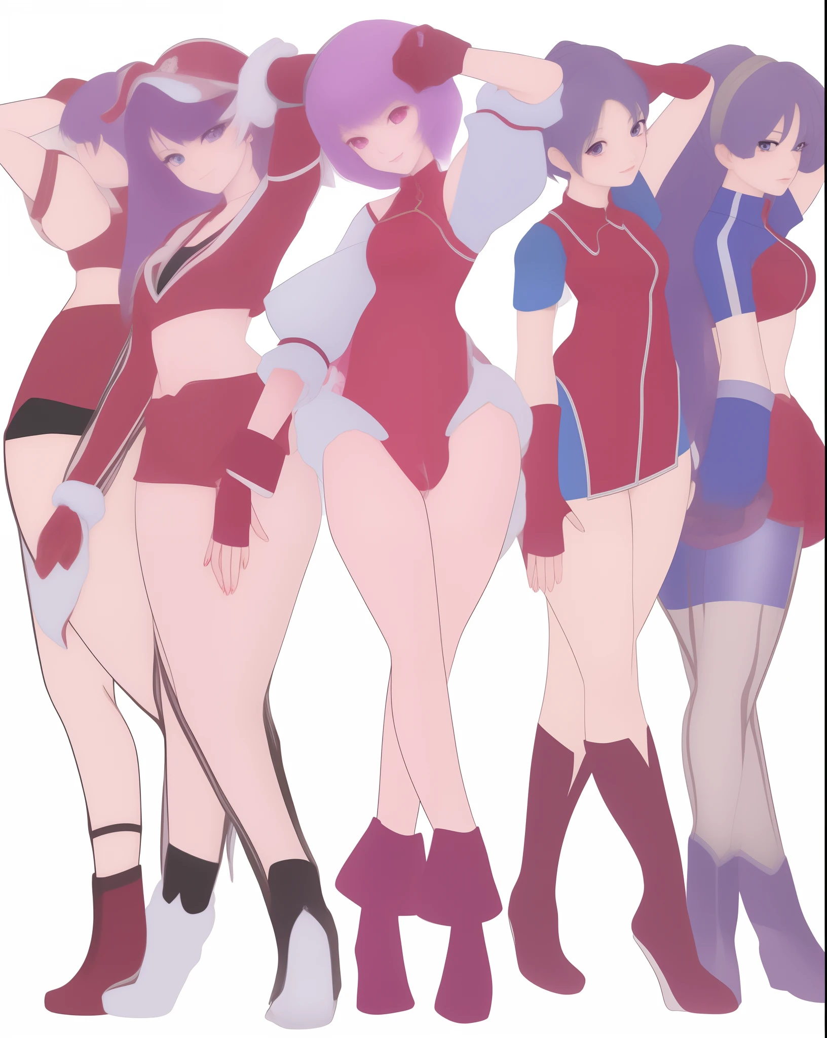 there are six different poses of a woman in a sailor suit, thicc, azur lane style, biomechanical oppai, oppai proportions, ecchi anime style, ecchi style, kantai collection style, characters from azur lane, various pose, gynoid body, oppai, round thighs, twintails, gainax anime style