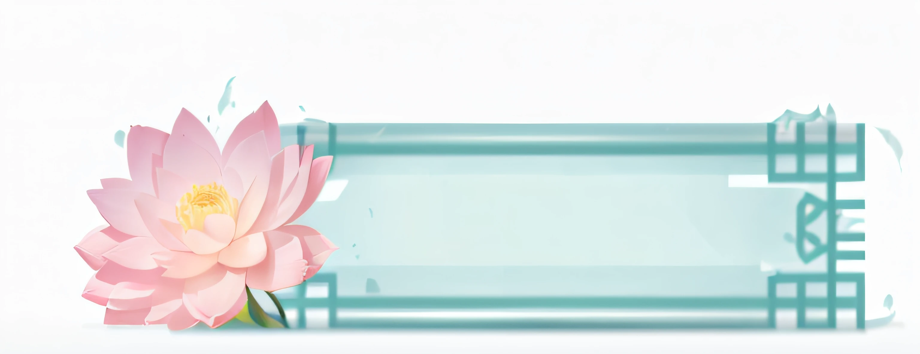 There is a pink flower on the glass vase, Banner, Empty background, website banner, Background bar, arte de fundo, clean artstyle, pink twintail hair and cyan eyes, background hyper detailed, serene post-nuclear background, laboratory background, Pink Lotus Queen, 3840 x 2160