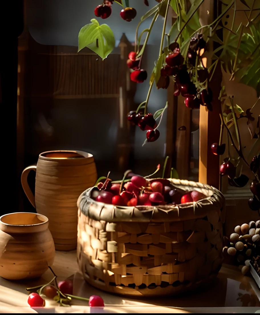 The medieval modern living room is dimly lit，There were dark rainy nights outside, (Foggy and rainy evening:1.2), Pacific Northwest, (Dim lighting:1.4), (Moody lighting:1.2), a plant, Large plants, Rainy, Monstera, Many plants, (Foggy windows:1.2), Masterpiece, Best quality, Twilight Hour, (during night:1.4), rainy evening, After sunset,