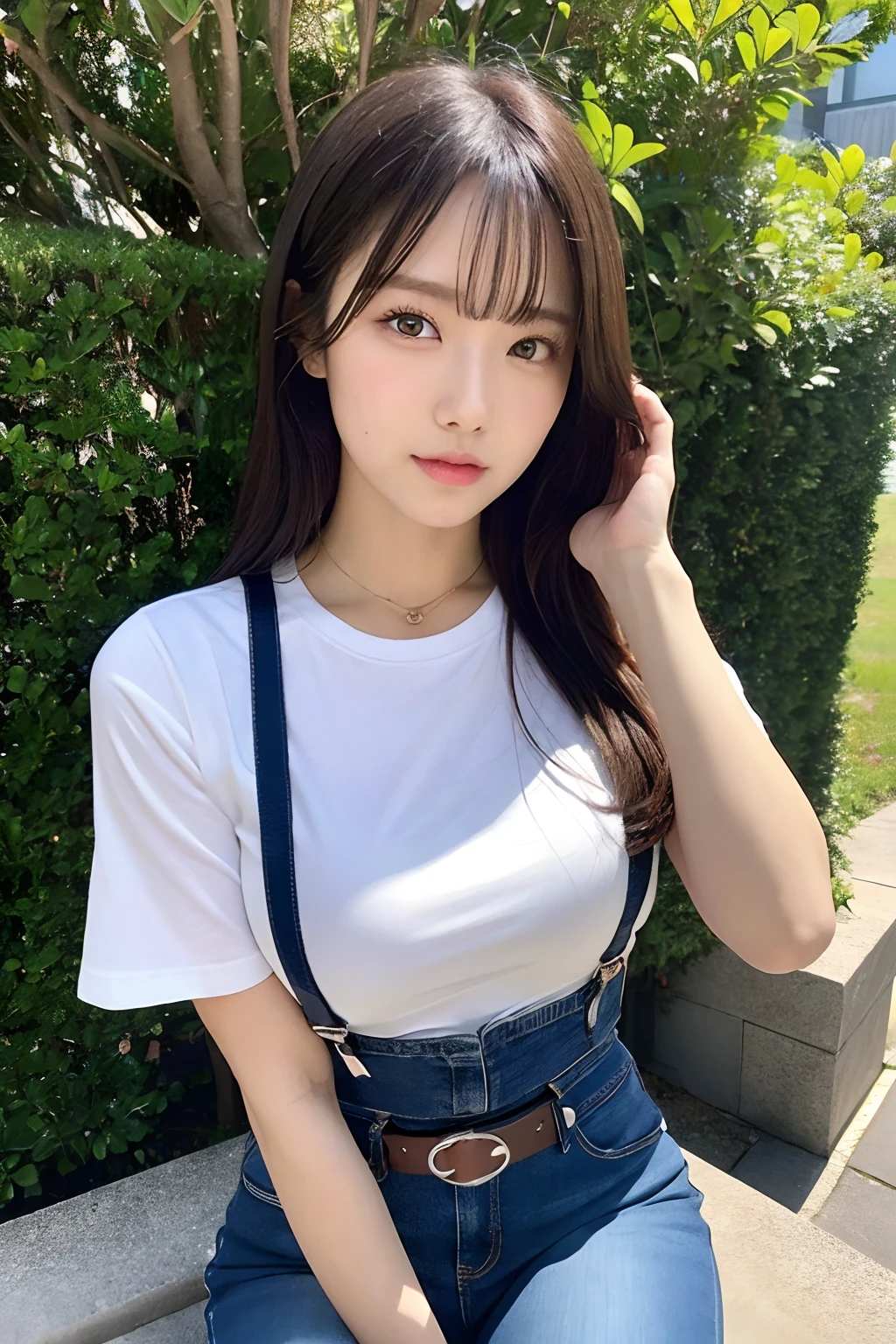 masterpiece、top-quality、The ultra -The high-definition、、colourfull、flat-colors、depth of fields、lens flare 1 girl、、A dark-haired、watching at viewers Black Cutter Shirt a belt black suspenders Social OL ample bosom JINS jeans Face sitting
Waiting to start Armpit sweat perspiring Side of both hands huge-breasted Interparial