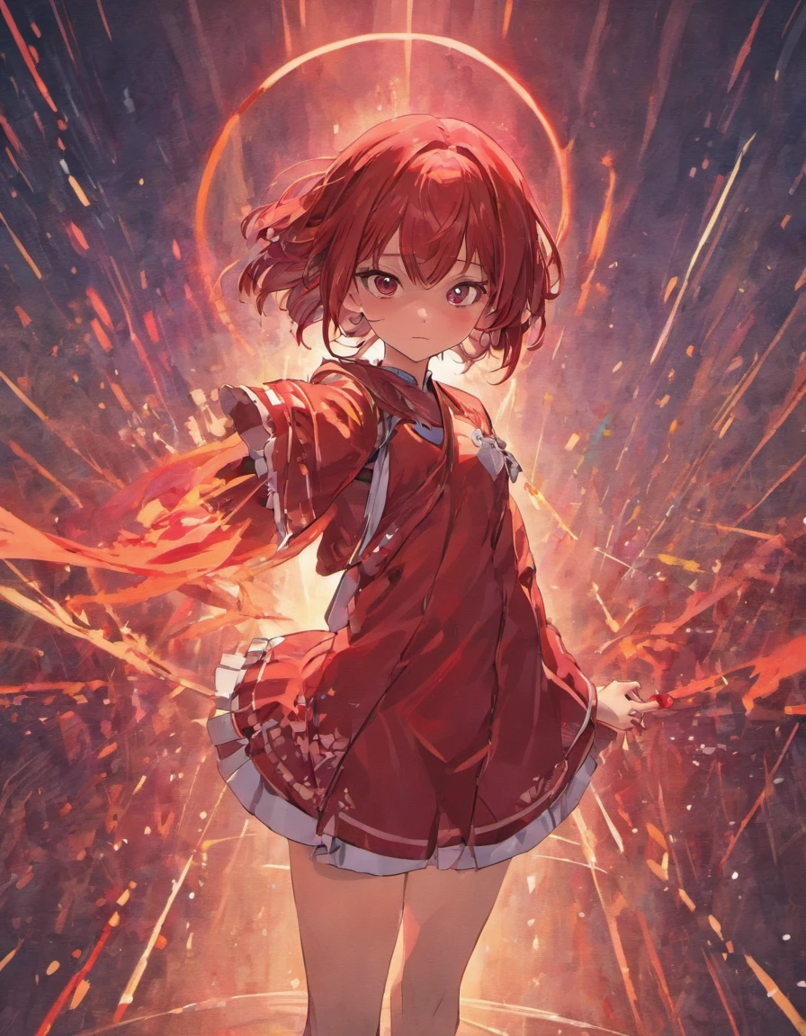 1girl in, 独奏, Red-haired, Akame, Sister 、chies、Standing Picture