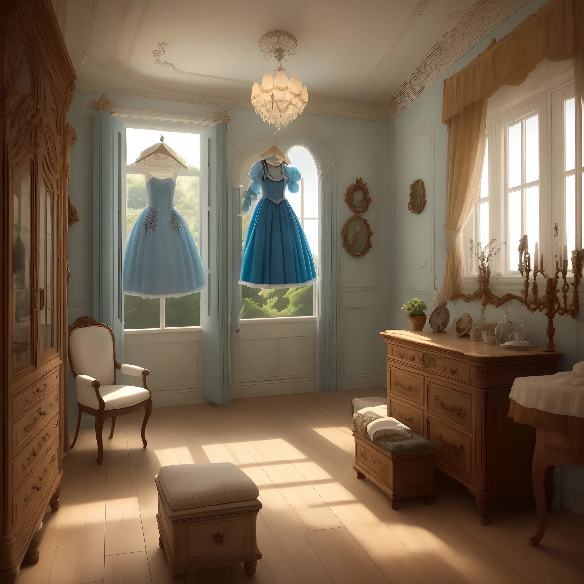 An Alice in Wonderland style room
