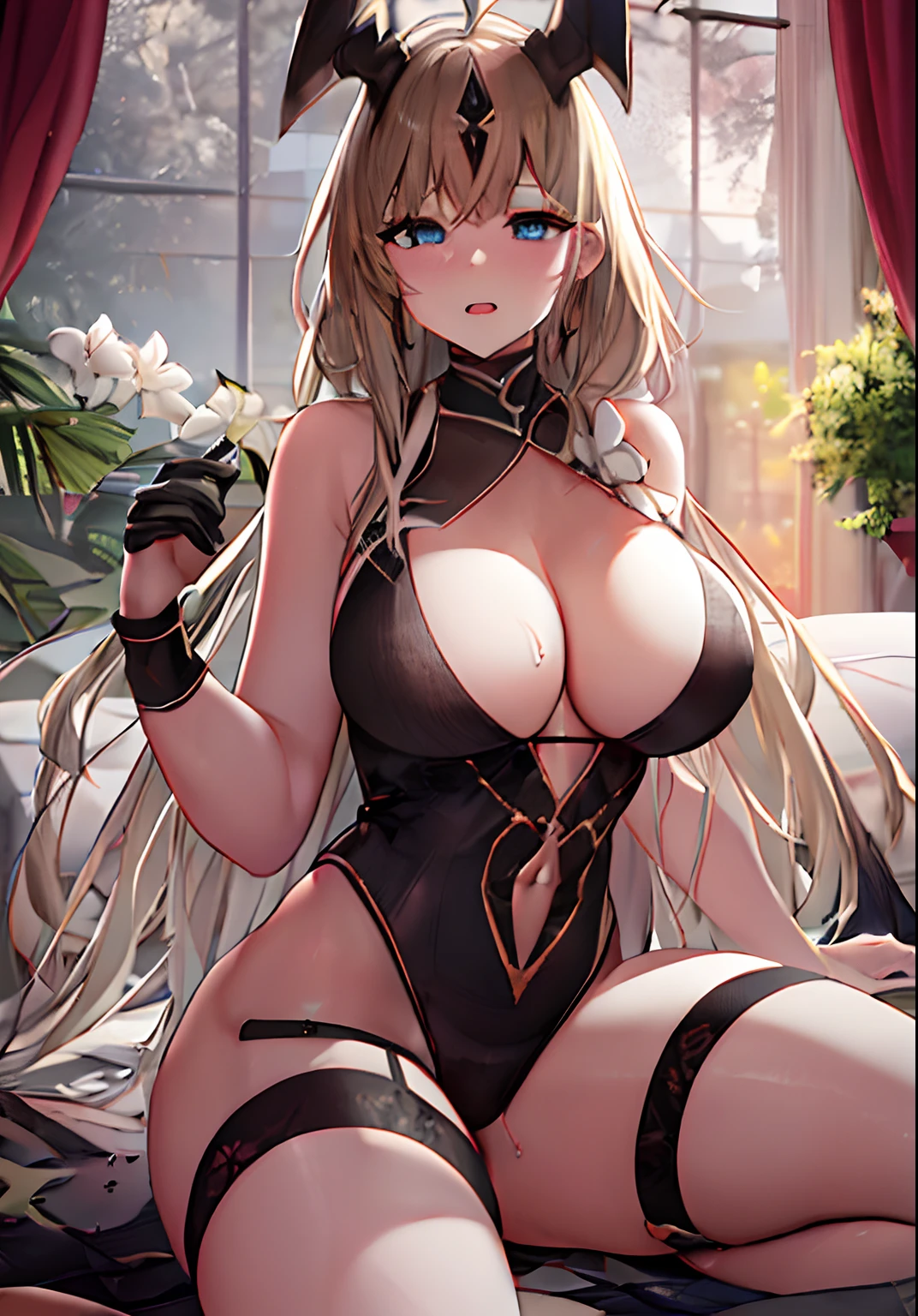 (huge breasted:1.1,big thighs:1.1,Ahegao:1.1,Torog:1.1,NSFW:1.2,cum,black bikini:1.1,bed:1.1,see through clothes:1.1,masturbation:1.1,the whole body is reflected) illustrations,ultra-detailed,highres,photorealistic:1.37,vivid colors,bokeh,portraits,warm color tones,soft lighting