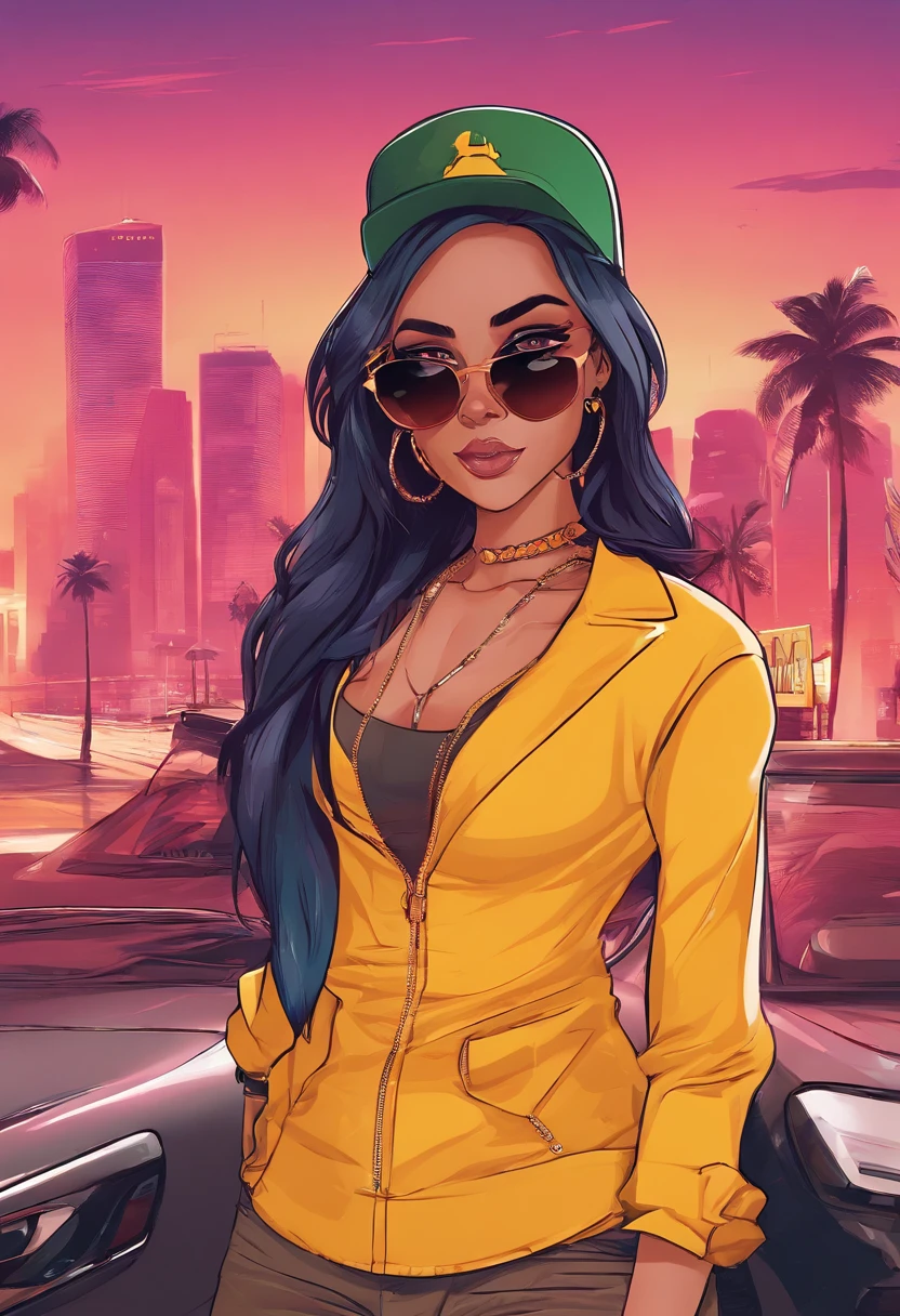 （HDR）machos adultos、Cor do cabeloprata（ultra-detalhada）black sunglasses、black hat、camisetas brancas、Cartoon style illustration of black suit, arte dos desenhos animados, arte dos desenhos animados, in digital illustration style, design de personagem altamente detalhado, arte digital detalhada bonito, fanart menina urbana, design de personagem retrato, beautiful digital illustrations, retrato de alta qualidade, arte dos desenhos animados, caucasiano, Retrato de um design de personagem