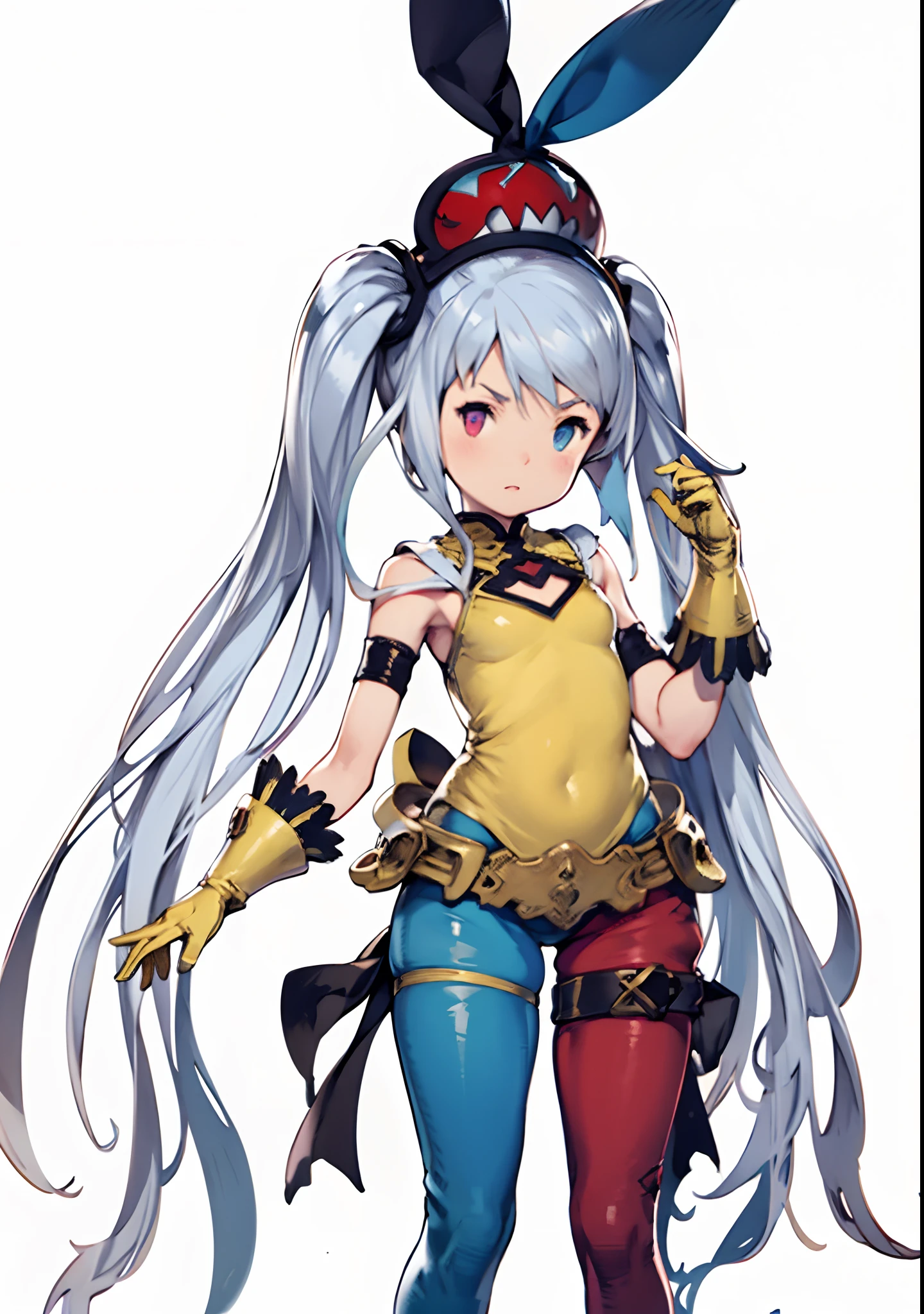 yoshida akihiko, 1girl, bravely default: flying fairy, bravely default \(series\), Nier, final fantasy, Heterochromic eyes, blue slime