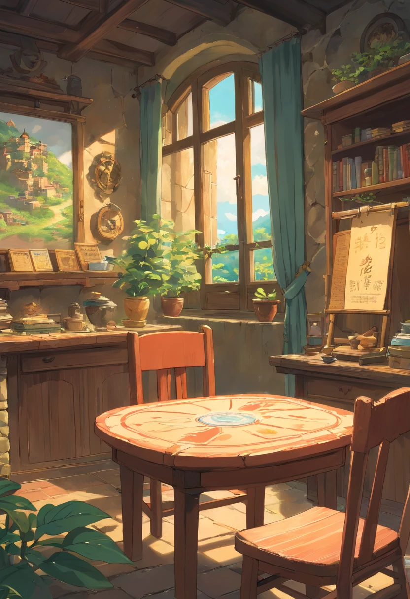 Stone table,a chair,Desk diary,Skysky,baiyun