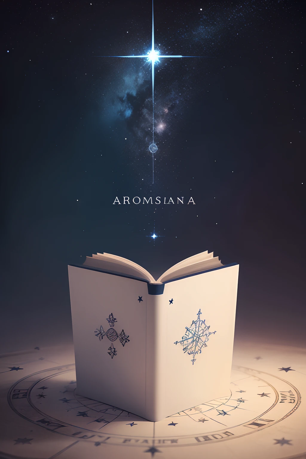 A book cover with family constellation tips , only symbols, sem palavras e sem pessoas. With a letter symbol S in the center of the space, sem palavras.