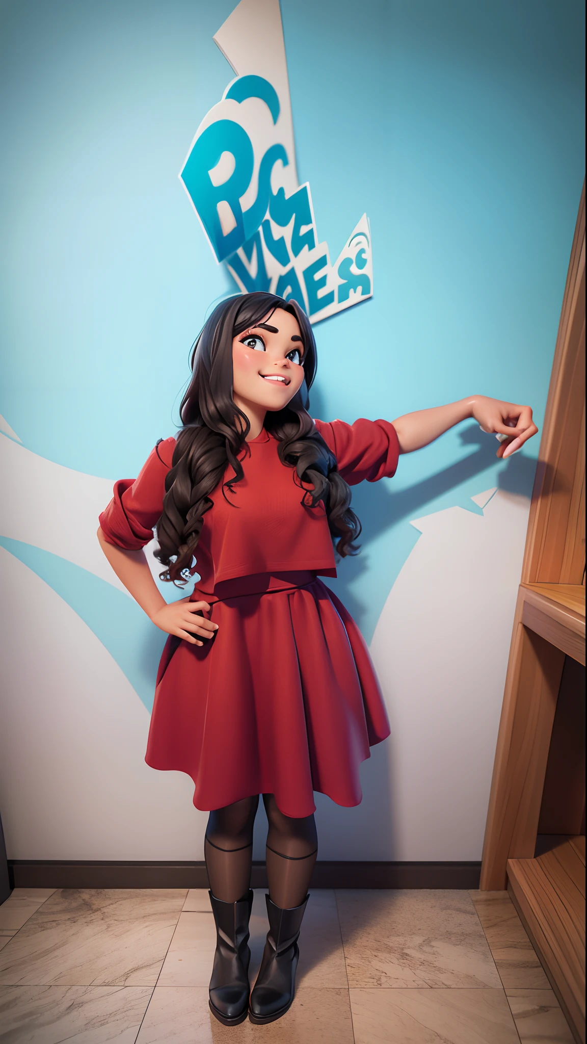 Desenhos animados 3d com a roupa igual a foto original