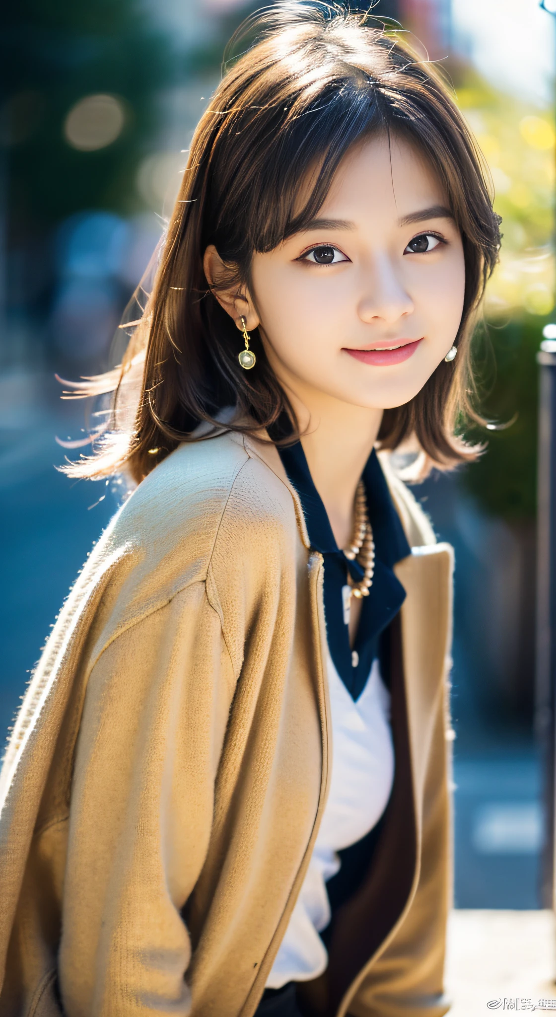 (((32K,very high res, high detailing, highly accurate,Maiden 1:1.5))),Raw photo & realistic atmosphere,beautiful dark blue eyes,Detailed mouth,Glossy lips,Detailed eyebrows,Soft white skin that shines with every detail,,Eyes drawn in detail、Very beautiful eyes with azure eyes,Detailed lips、Very beautiful face,Very well-formed face、Lifelike face,shiny beautiful lips,Beautiful eyebrows,Infinite reality,Best design,(Insanely cute Japan 16-year-old high school girl,,Beautifully shaped breasts,Very cute beautiful girl,Little Girl,Healthy body,Outstanding style:1.5),Best Natural Makeup,Japanese ido,Korean Idols,Young sensual idol,Moist eyes,Dark Beautiful Deep Eyes,Beautiful butt,beauty legs,,camel's foot,:1.3),超A high resolution、,Natural and realistic face,Back lighting,Pure eyes are too cute,(((photorealisim,Photograph the whole body))),,Reality Live Action,(Fashionable earrings,,a necklace,A bracelet,gyuru,Glossy nail art,American Street Winter Fashion,outer,Unique skirt,Leather shoes,Calm and fashionable girl,light brown hair,short-hair,独奏,Lori,little smiling,full body Esbian,Show full-body fashion,Sit up,Show me your leather shoes, Only beauty young cute 15 year old girl,15-year-old girl with beauty and charisma,Teenage fashion magazine shoot,K-POP hobbyist,Fashion that seems to be in Koreatown,Revealing clothing:1.7),Shin-Okubo's Koreatown