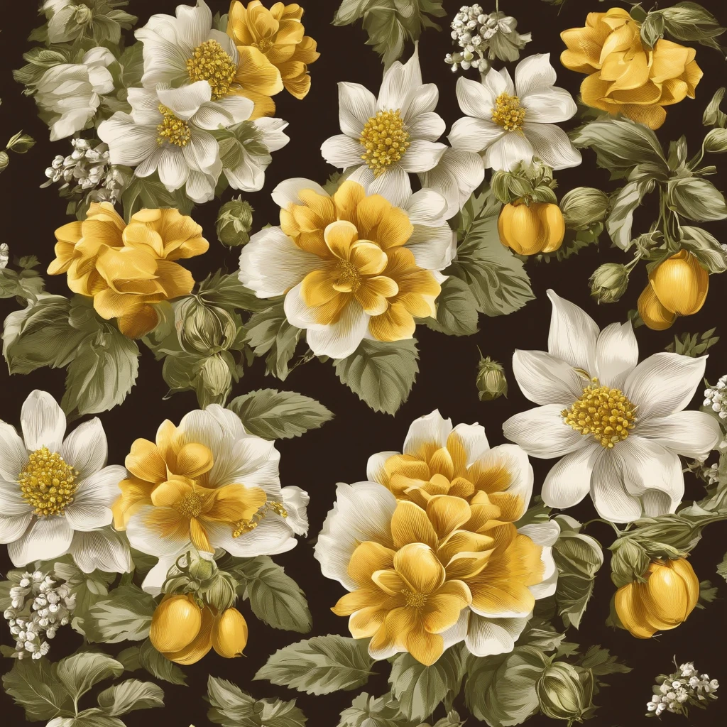 Hop Flowers for beer in sticker mode with white borders