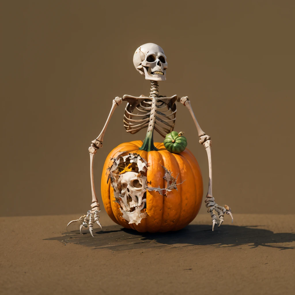 Halloween pumpkin material model(best qualtiy,8K pumpkin skeleton,Masterpiece)When the skeleton pumpkin appears,Only heard, unseen,The pumpkin skeleton explodes,That whistle echoed for a long time,It's like a prelude to impending death,The image of pumpkins and pumpkins is ingrained in the antecedent,Skeleton pumpkin crushed,Become everyone's nightmare pumpkin, Wait until the pumpkin appears,Wear pumpkin skull skin,Add a pumpkin stick covered with a wire skeleton,Full of oppression,The pumpkin people also carefully disguise their kindness,Skeleton pumpkin people will be a weakness for survival because of their kindness,Hiding goodness is the way to survive in troubled times,Pumpkin zombies are not scary,Human pumpkins are terrible,The pumpkin skeleton succeeded,Both are to protect the pumpkin itself,It is also to protect yerba mate pumpkin,Pumpkin good and pumpkin evil,Two sides of the seemingly opposite,But in Negan, There are two pumpkins on the same body, Face the enemy,The pumpkin skeleton is cruel,Pumpkin people are not soft,Skeleton pumpkin faces someone who wants to protect,Southern skeleton melon is also gentle and loving。(Soldier pumpkin head)Tattooed with,Smoke billowed out,thin fog,Skeleton pumpkin