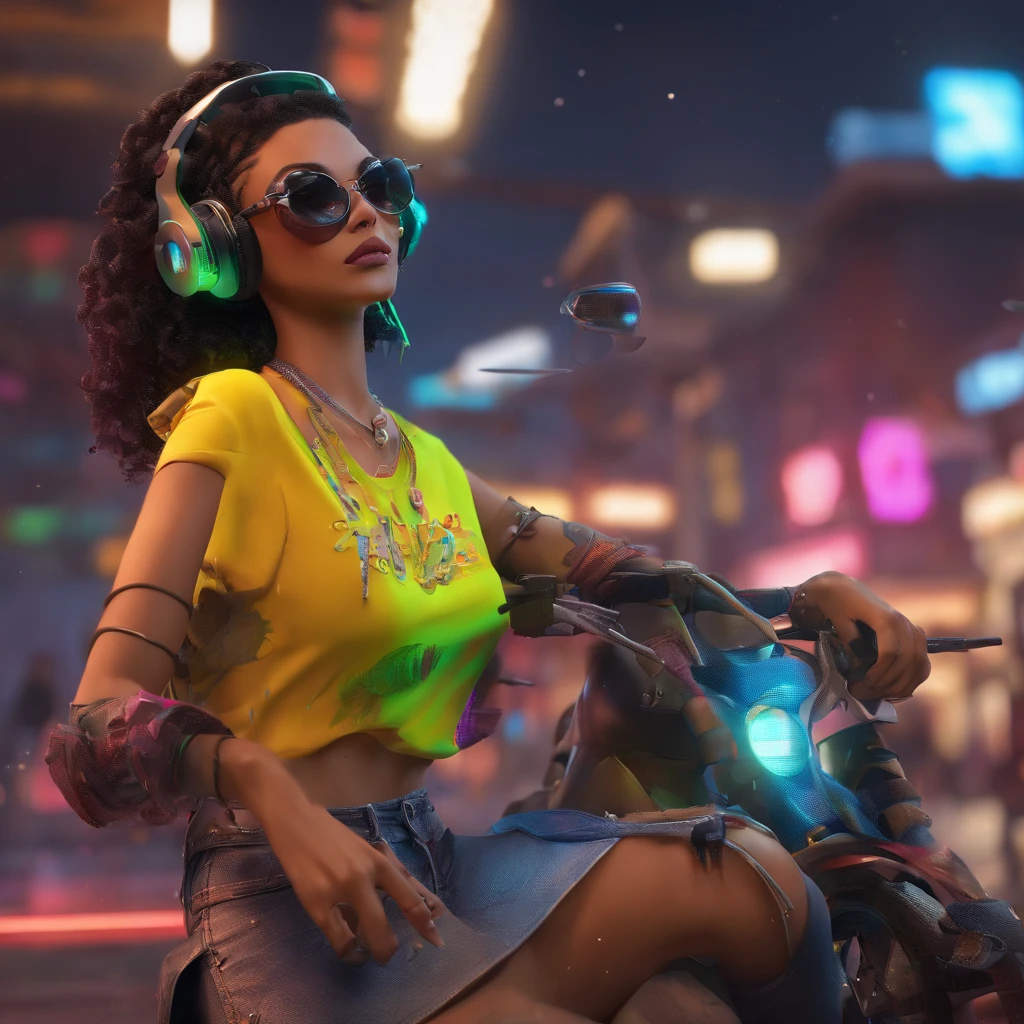 baile funk do brasil , favela , favela do brasil ,beautiful young lady , clima dark , estilo cyber punk ,usando oculos dart da oakley , Sexy girl , maximo de qualidade , 4k , sexy