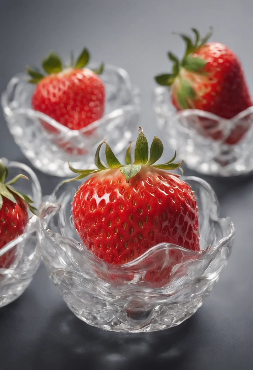 one strawberry,burn,Melt,fire,burning,Ultra high image quality,realisitic, Cinematic, Professional Photography, Studio Lighting, Studio Background, advertising photography, Intricate details, ultra-detailliert, A hyper-realistic, 8K UHD