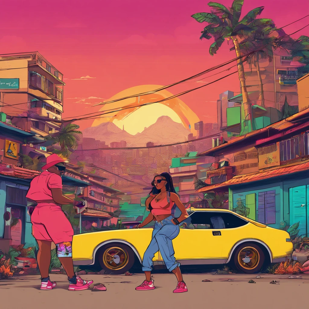 baile funk do brasil , favela , favela do brasil ,beautiful young lady , clima dark , estilo cyber punk ,usando oculos dart da oakley , Sexy girl , maximo de qualidade , 4k , sexy , brasil , baile de rua , baile funk